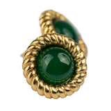 Livia Earrings - Green Agate